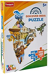 Buy Funskool Play & Learn-Discover India,Educational,40 Pieces,Puzzle ...