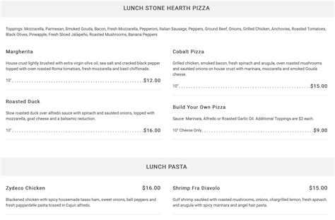 Cobalt, The Restaurant Orange Beach, AL Menu (Updated: July 2024)