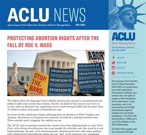 It's here! Our 2022 fall newsletter. - ACLU of New Hampshire