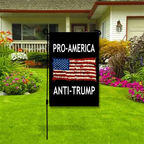 Amazon.com: Pro-America Anti-Trump Anti Trump Yard Sign Flag Vertical ...