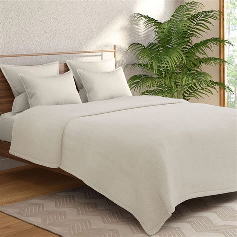 Buy PORTICO Solace Beige Geometric Cotton Queen Dohar - 224x244cm from ...