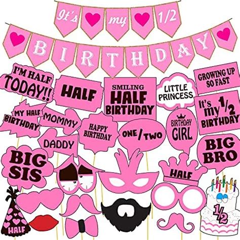 Party Propz 1st Birthday Decoration Items - 8 Pcs, 12 Months Photo ...