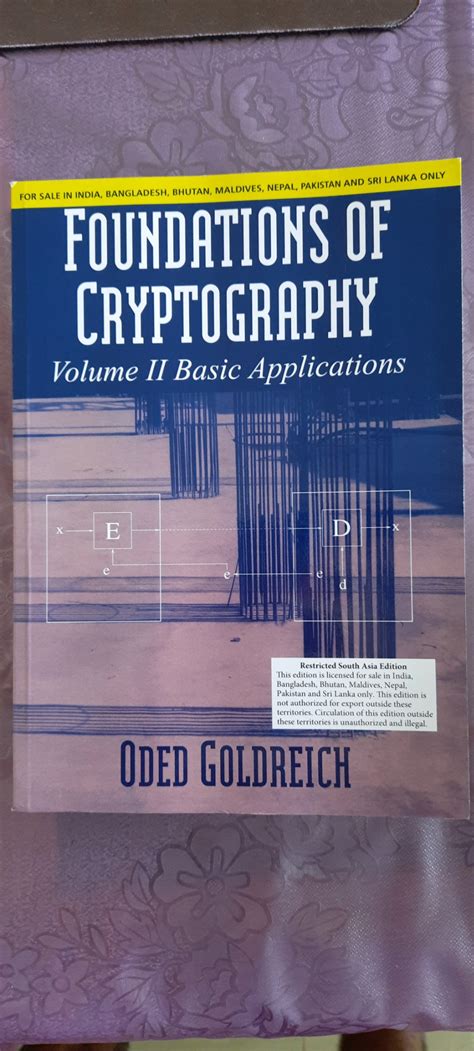 Foundations of Cryptography: Volume 2, Basic Applications eBook ...