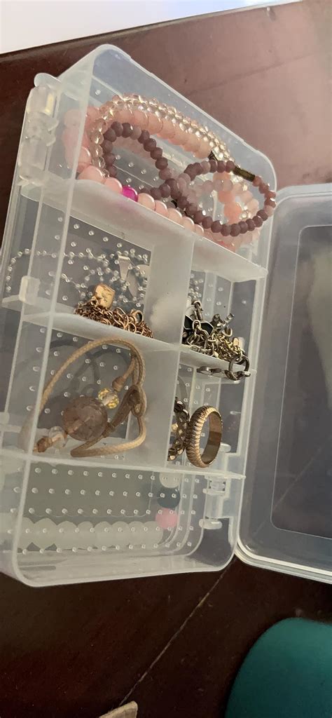 wolpin 1 Pc Jewellery Case Organiser With Adjustable Dividers 10 Grid ...