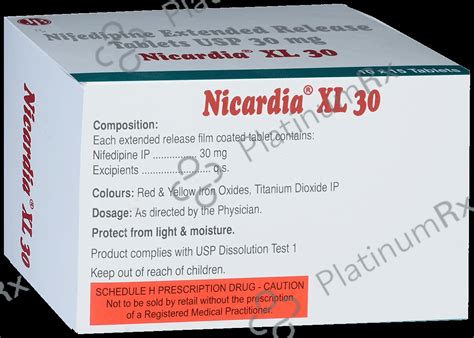 Nicardia XL 30mg Tablet ER 15s - Save 66% on Substitute Medicine