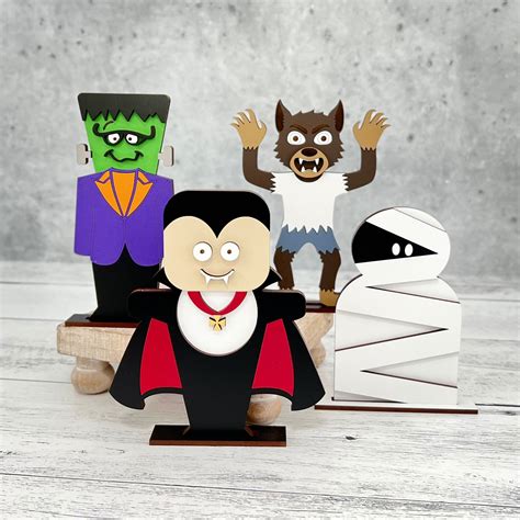Classic Halloween Monster Shelf Sitters // Halloween Monsters Tiered ...
