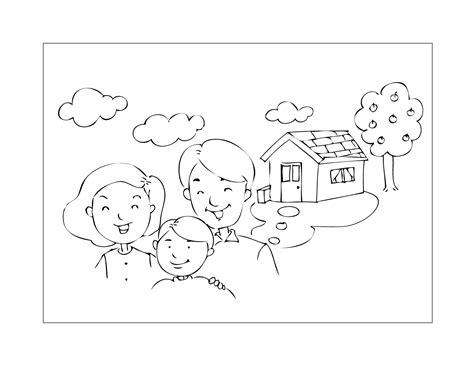 Family And House Coloring Pages
