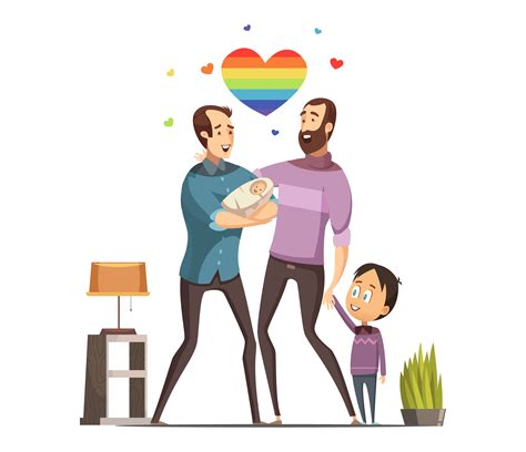 Happy Gay Homosexual Couple Stock Vector - Illustration of friendship ...
