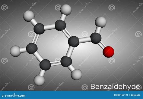 Benzaldehyde, Benzoic Aldehyde Molecule. it is Simplest Aromatic ...