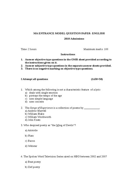 Image result for English Core Model Question