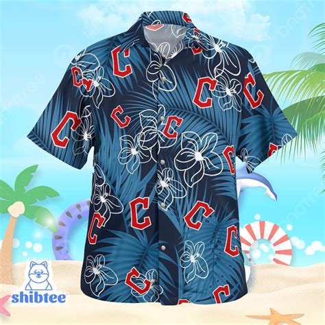 2023 Cleveland Guardians Flower Hawaiian Shirt - Shibtee Clothing