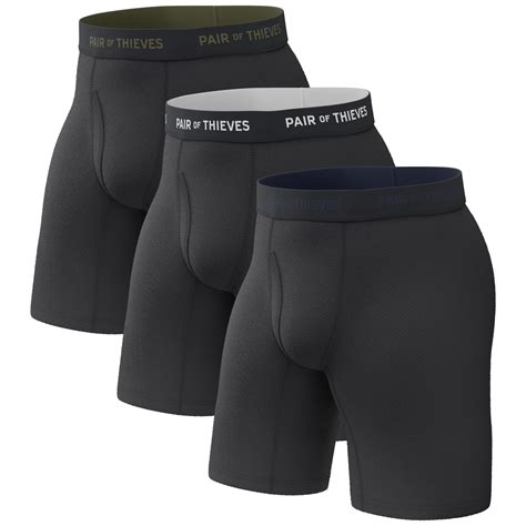 Pair of Thieves Super Fit Long Boxer Briefs for Men - Ultra Soft ...
