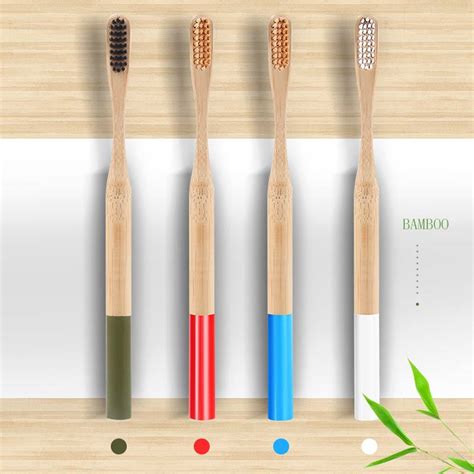 Y&W&F Dropship 1pcs Natural Bamboo Toothbrush Bamboo Charcoal ...