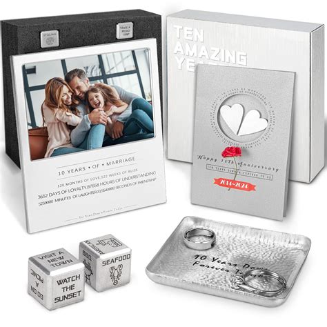 Amazon.com: Kipwake 10 Year Anniversary Tin Gifts For Him Her For Wife ...
