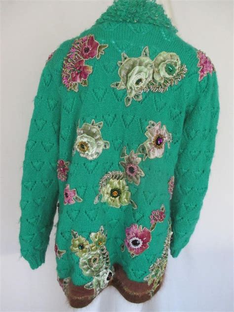 embroidered cardigan with flower appliqués For Sale at 1stDibs | coat ...