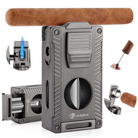 Buy Cigar Torch Lighter, All-in-1 Cigar Lighter Built-in Cigar Holder ...
