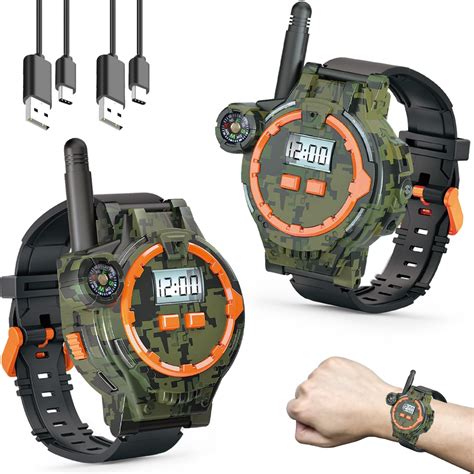 7 in 1 Digital Watch Walkie Talkies - Spy Watch Army Toys for Kids Age ...