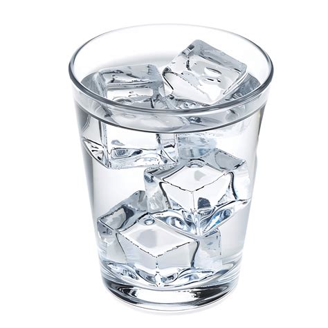 Ice Cube in Glass of Water on Transparent Background 46613455 PNG