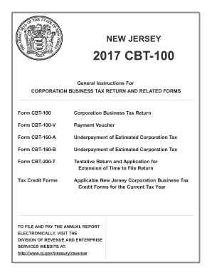 2014 Form NJ CBT-100 Instructions Fill Online, Printable, Fillable ...