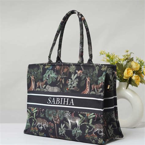Customized Jungle Theme Box Tote Bag