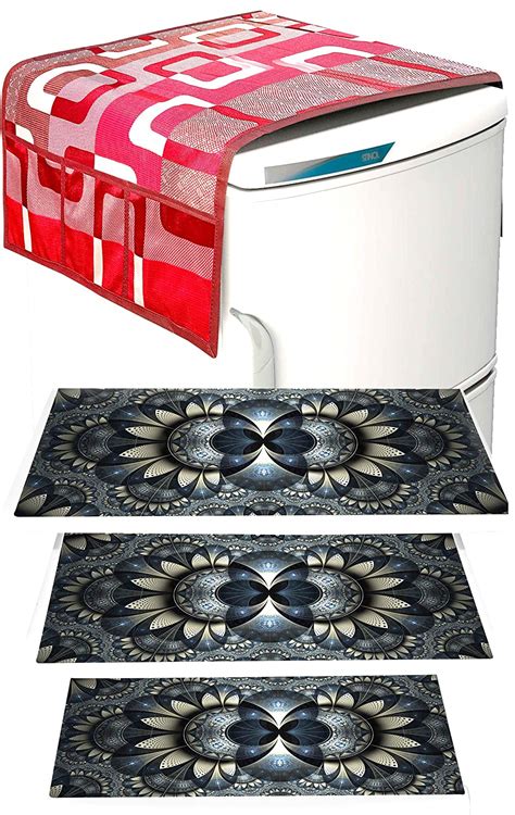LOOMANTHA miles to go. Refrigerator Cover Combo Pack (1 Top Cover and 3 ...