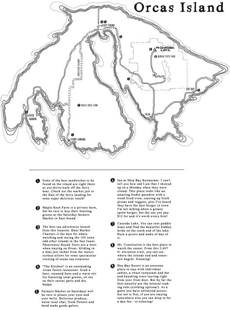 fieldtrip: Orcas Island Guide Map