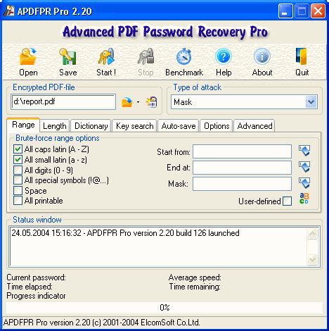 Download Advanced PDF Password Recovery Pro 2.12