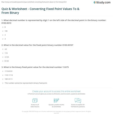 Image result for Decimal to Binary Conversion Problem Worksheet