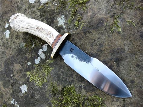 R.E.H. Knives: Knife 32. Deer Antler/Brown Micarta, 6" Blade, $250.00 ...