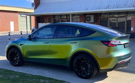 Tesla Model Y - Avery Dennison Fresh Spring Gloss | Vinyl Wrapz | Perth's Premier PPF & Wrap Shop