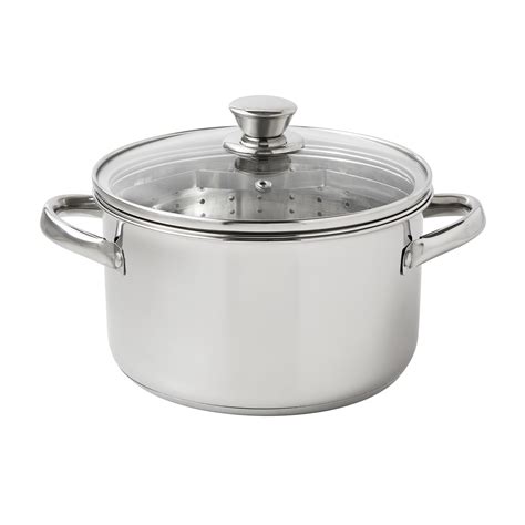 Mainstays Stainless Steel 4-Quart Steamer Pot with Glass Lid - Walmart.com
