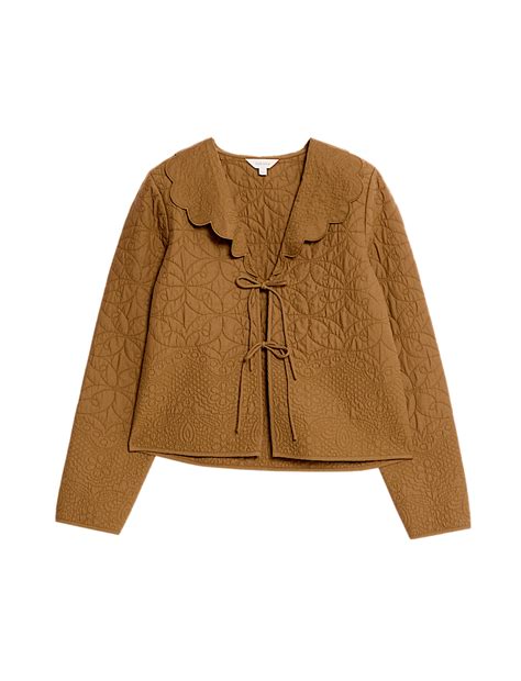 Buy Pure Cotton Embroidered Quilted Jacket at Marks & Spencer