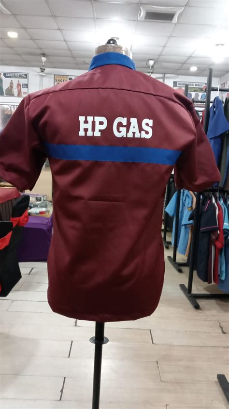 HP GAS VENDOR DELIVERY MAN – Complete Uniform Set. Maroon Shirt with M ...