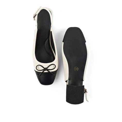 Buy Hepburn Classic White Slingback Block Heel | Lino Perros