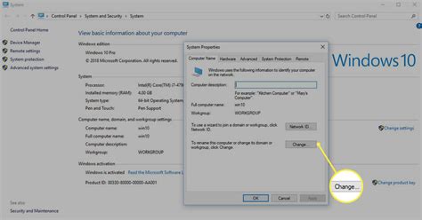 Image result for Computer Name Domain and Workgroup Settings