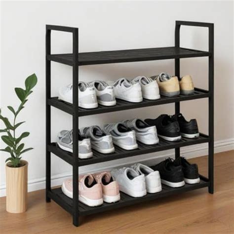 EXVITO Metal Shoe Rack for Home – Adjustable & Stackable Waterproof ...