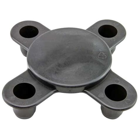 Caplugs FLANGE PROTECTOR STUD HOLE, Black, Low Density Polyethylene 6 ...
