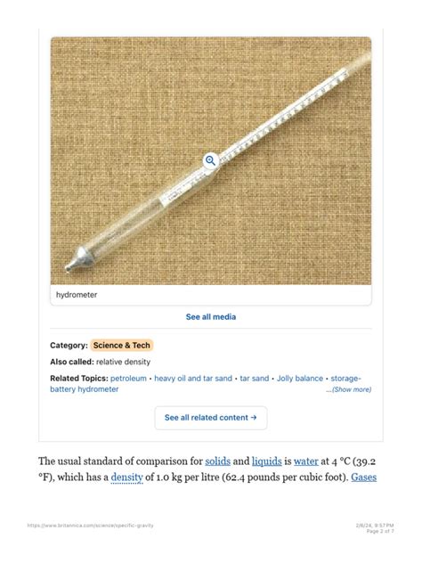 Specific Gravity Calculation Formula 的图像结果