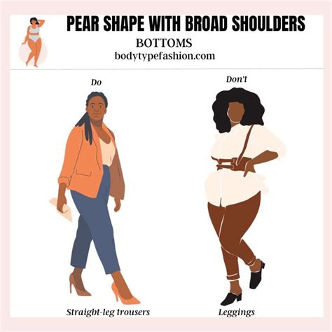 Pear shape with broad shoulders - Fashion for Your Body Type