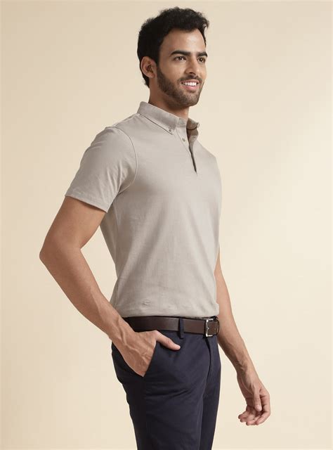 Buy Ashbury Beige Shirt - Half | Semi Casual Grey Semi Casual Shirts ...