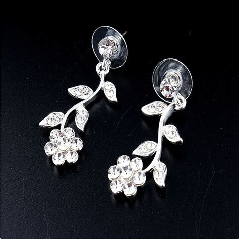 1 set Bridal Jewelry Sets For Women's White Party Wedding Rhinestone ...