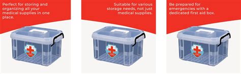 Wolpin Medicine Box for Home - Rectangular Medical and Emergency First ...