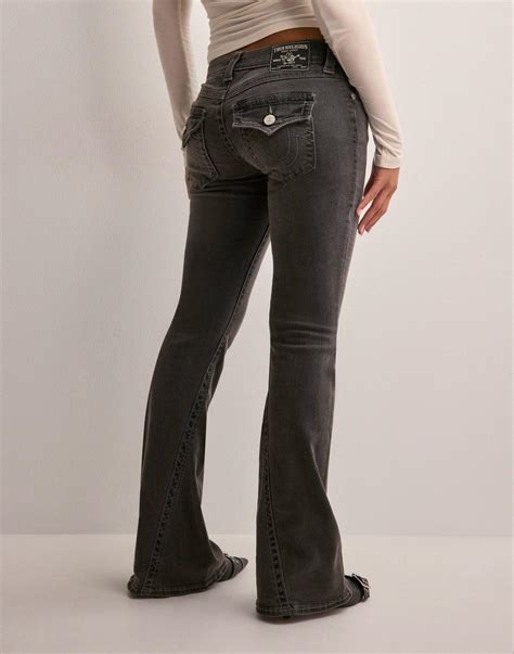 Köp True Religion JOEY LOW RISE FLARE - Charcoal | Nelly.com