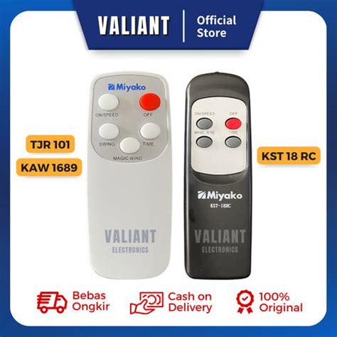 Jual Remot Kipas Angin Miyako / Remote Control KAW 1689 TJR 101 KST 18 ...