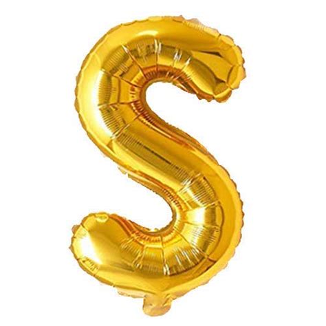 Buy Balloons & Memories 16Inch Letter "S" Gold Color Balloons For ...