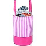 PrettyKrafts 45 Ltr Folding Laundry Basket for Clothes, Freestanding ...