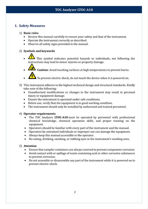 TOC Analyzer LTOC-A10 Operating Manual | Labtron