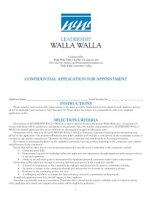 Fillable Online dev wwcc Confidential Application for Appointment ...