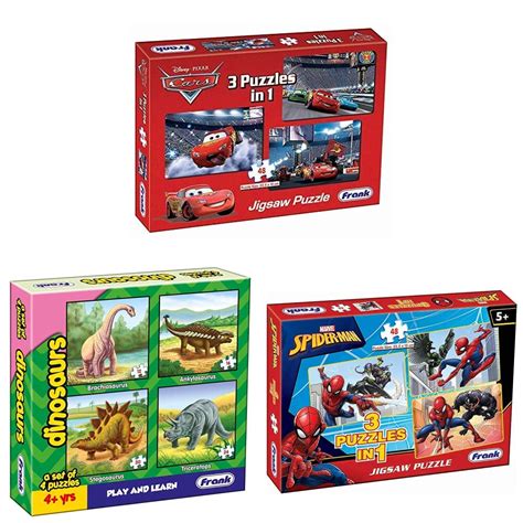 Buy Frank Disney Pixar Cars Puzzles 48 pcs 3 in 1 for Age 5 yrs & Frank ...