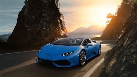 Download Cool Cars: Blue Slim Lamborghini Wallpaper | Wallpapers.com